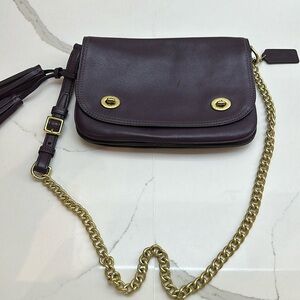 Preloved COACH LEGACY Double GUSSET Flap In Leather Bag